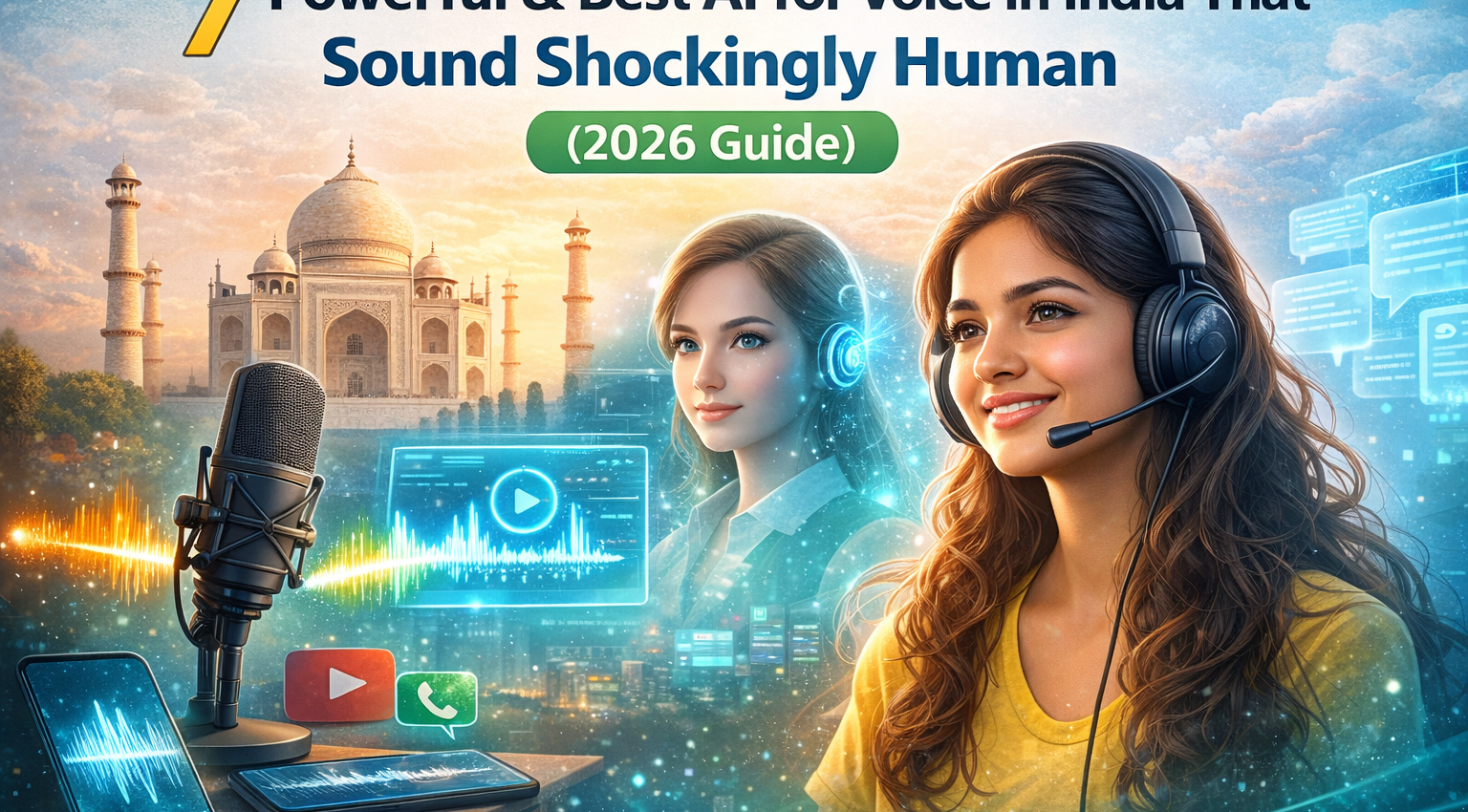7 Powerful & Best AI for Voice in India That Sound Shockingly Human (2026 Guide)
