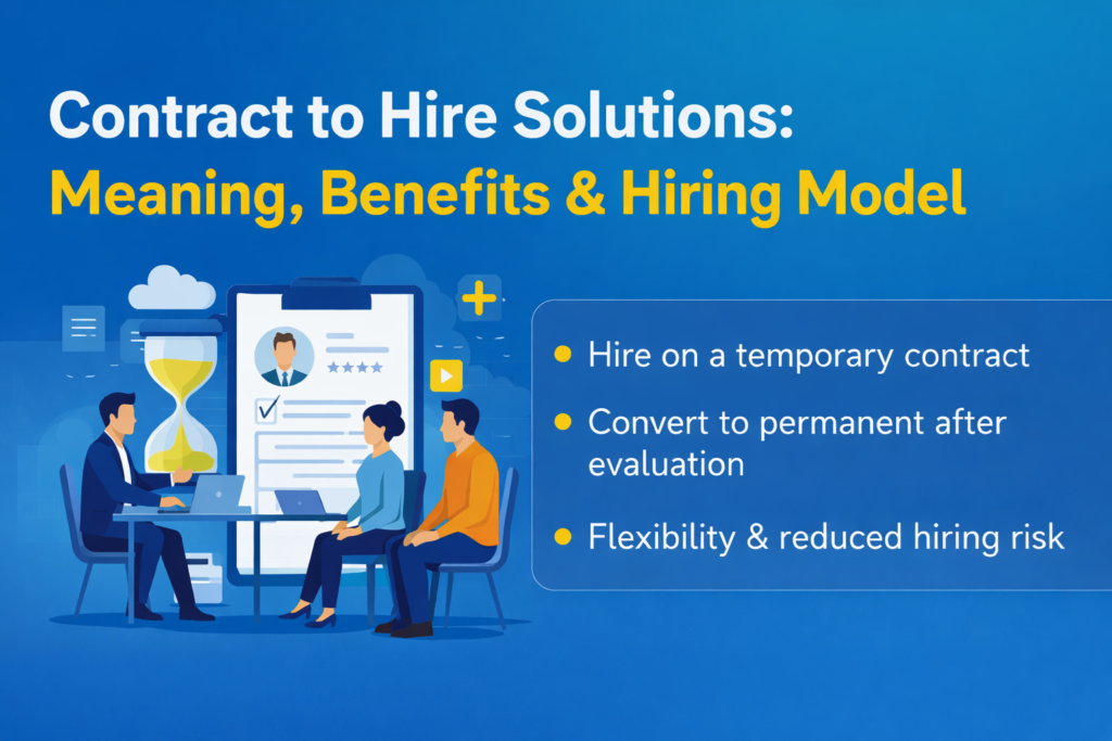 Contract to hire solutions hiring model illustration