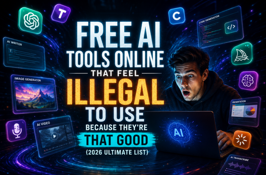 100 Free AI Tools Online That Feel Illegal to Use Because They’re That Good (2026 Ultimate List)